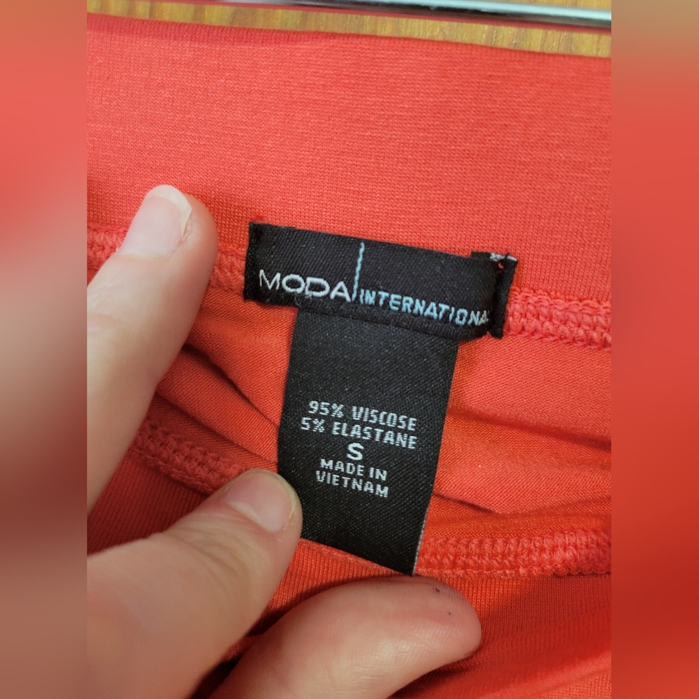 NWOT Moda International VS Coral Peach Skirt Or Tube Top Small - Picture 5 of 7